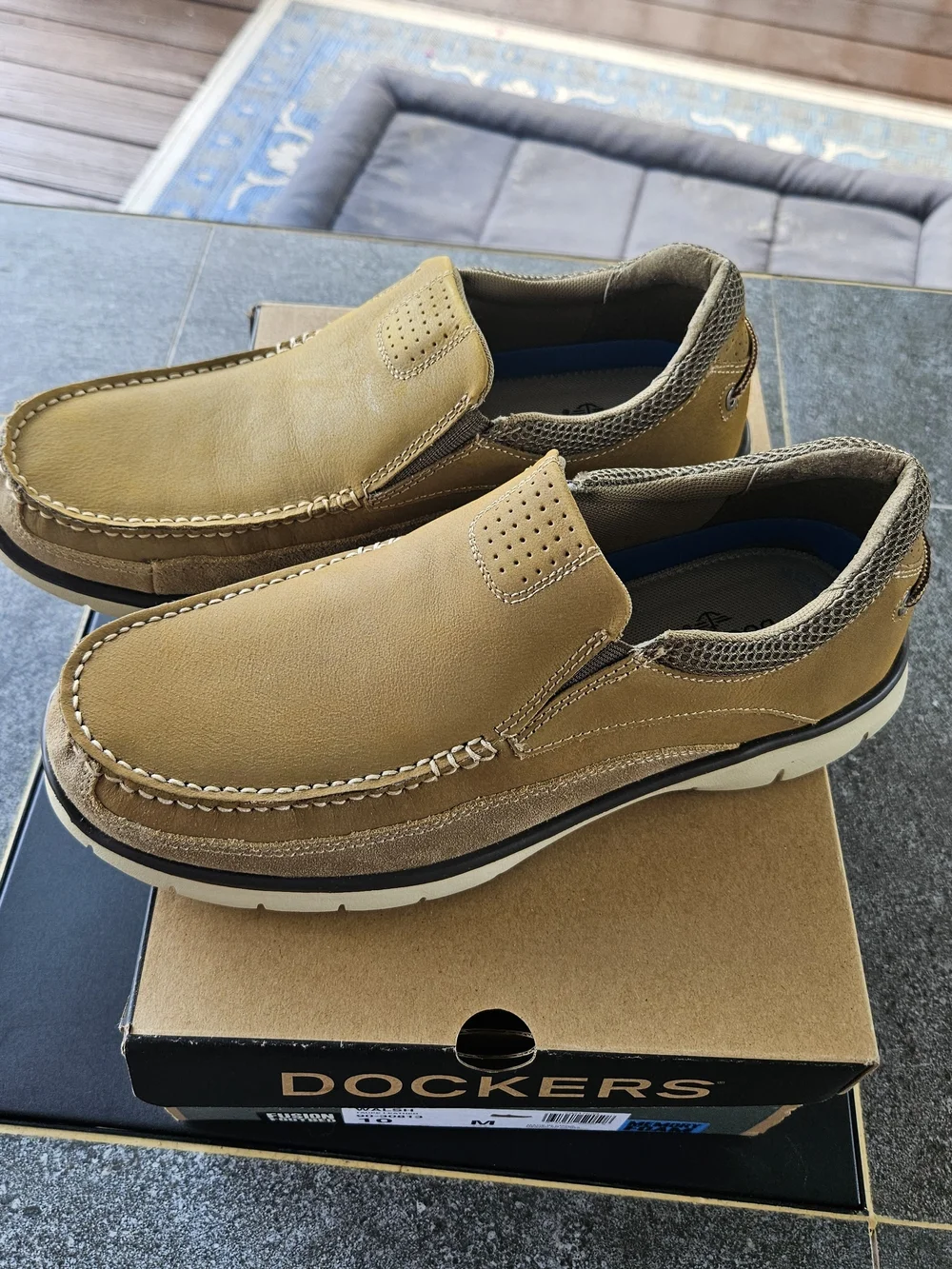 Dockers Men’s Slip-On Loafers in Tan Brown